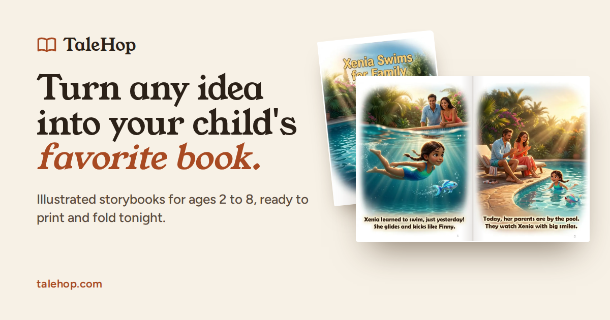 An open illustrated storybook